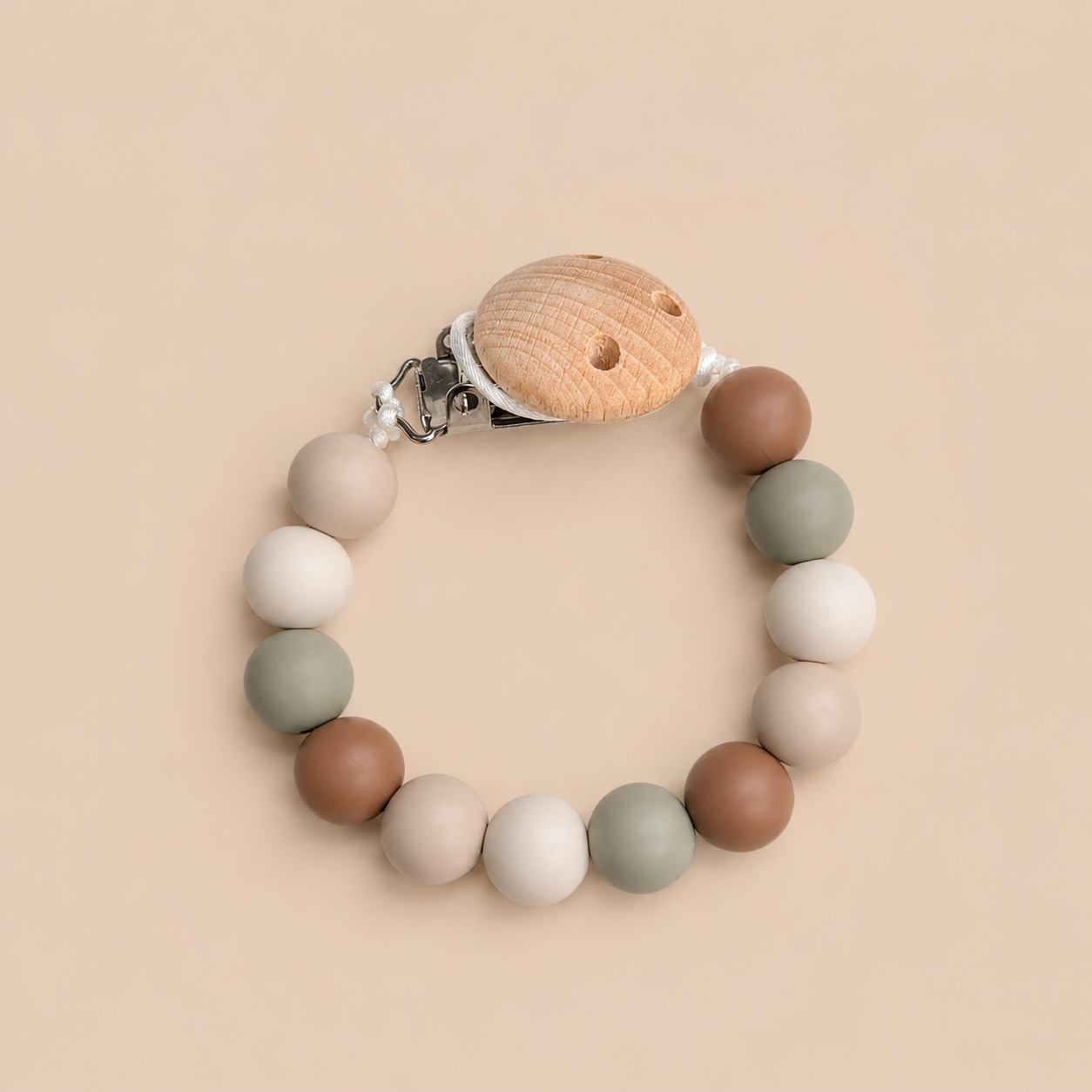 Bruin/groen/beige/creme