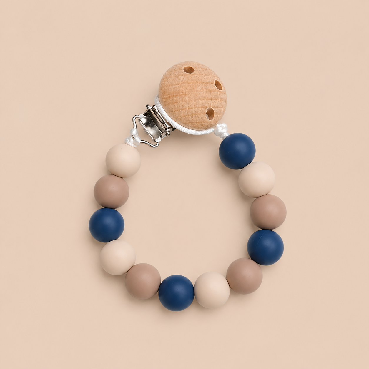Blauw/bruin/beige